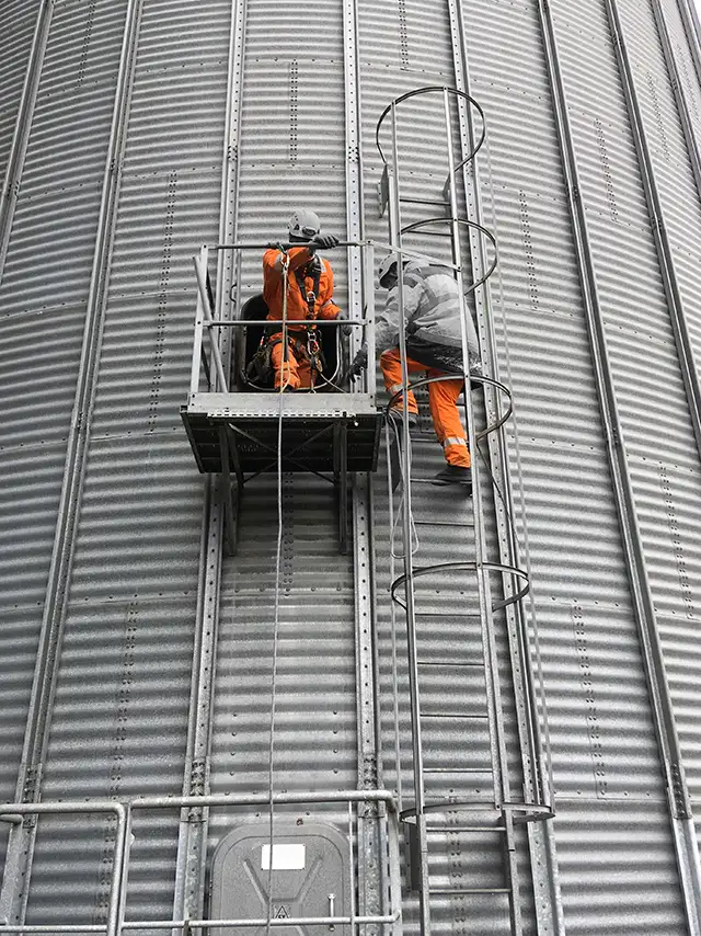 maintenance industrielle d'un silo